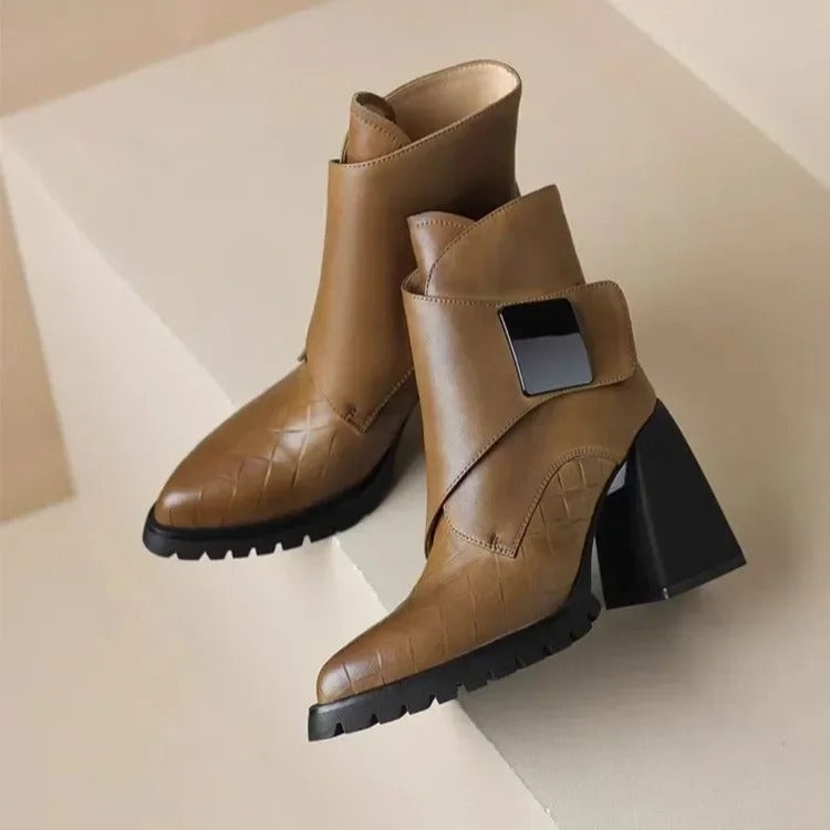 Philippa | Shaft Upper Strap Ankle Boots