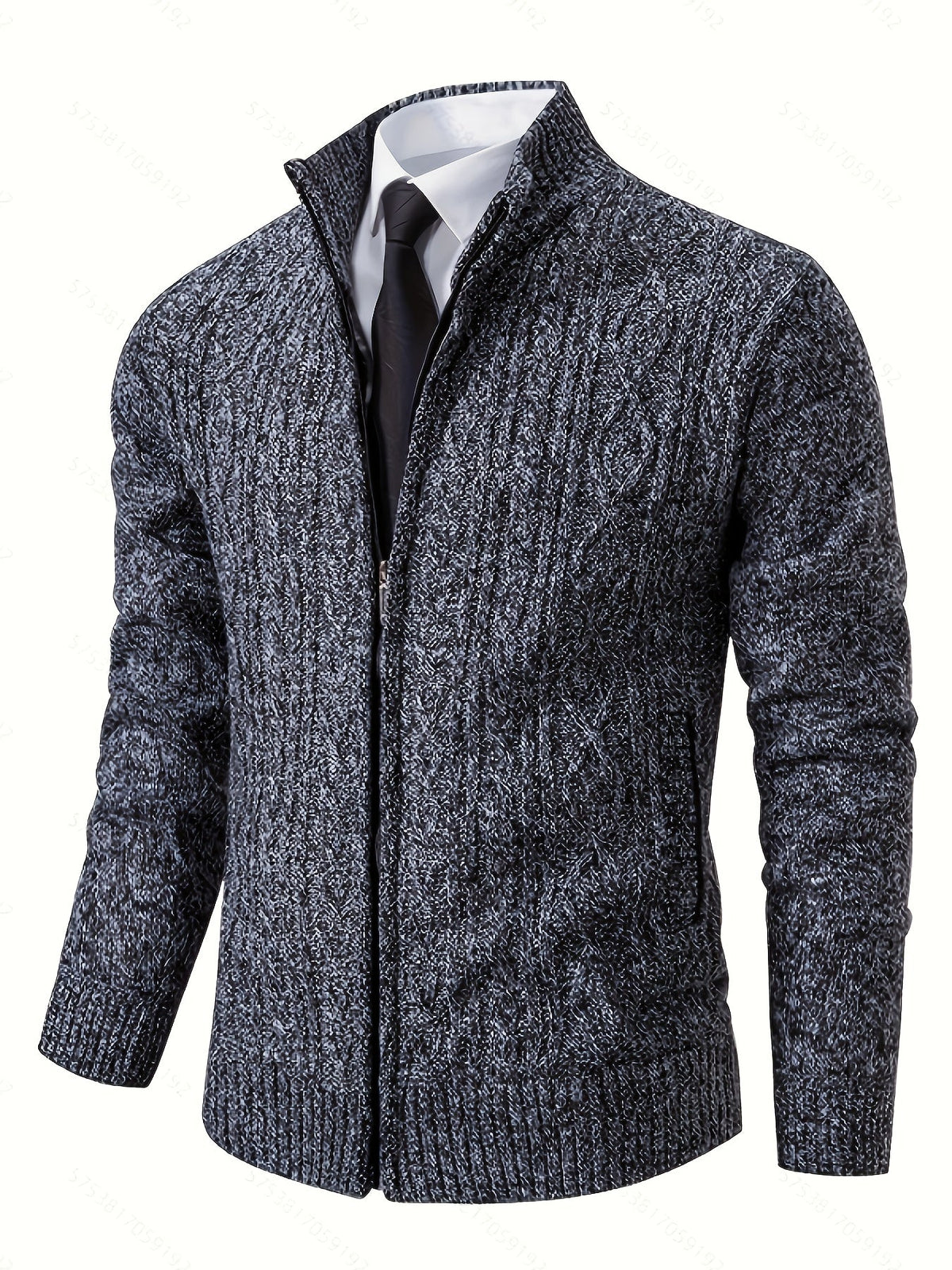 Walter | Textured Full-Zip Cardigan