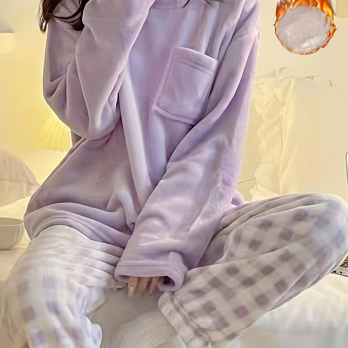 Marcella | Plush Two-Piece Pajama Set