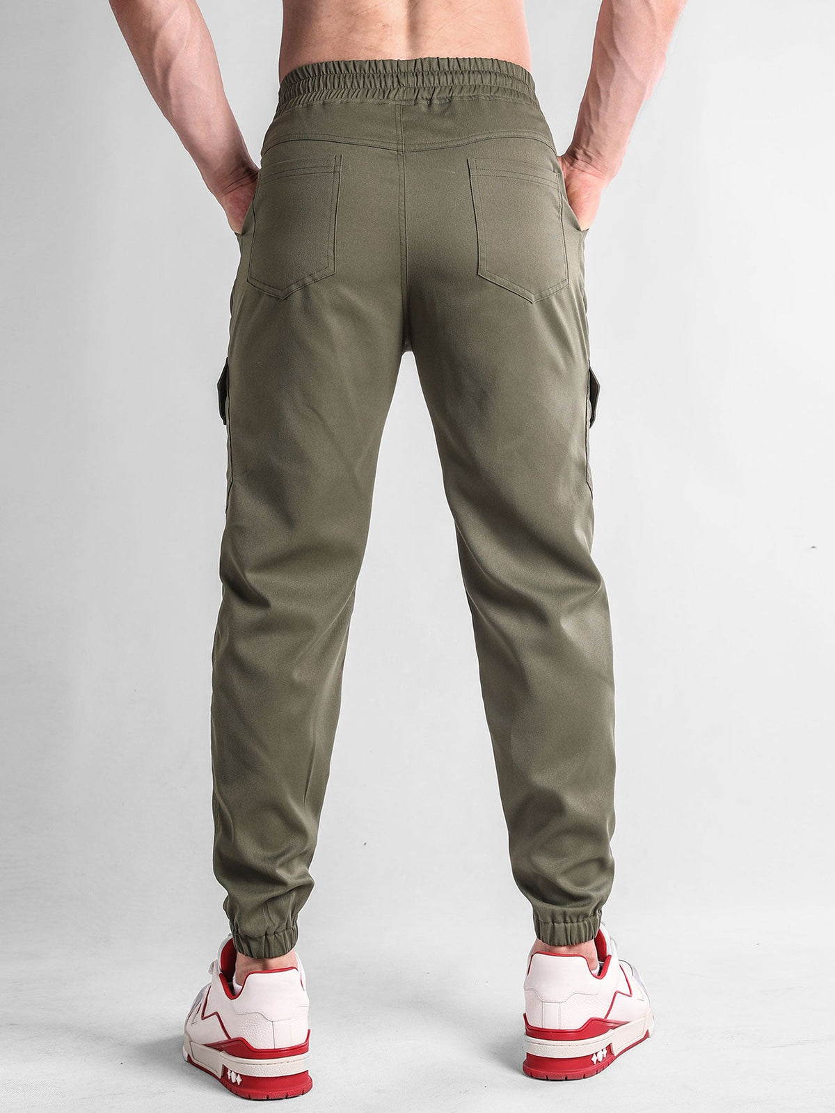 Men's Sherpa-Lined Cotton Jacket and Cargo Jogger Set – Warm Casual Two-Piece Outfit for Autumn and Winter