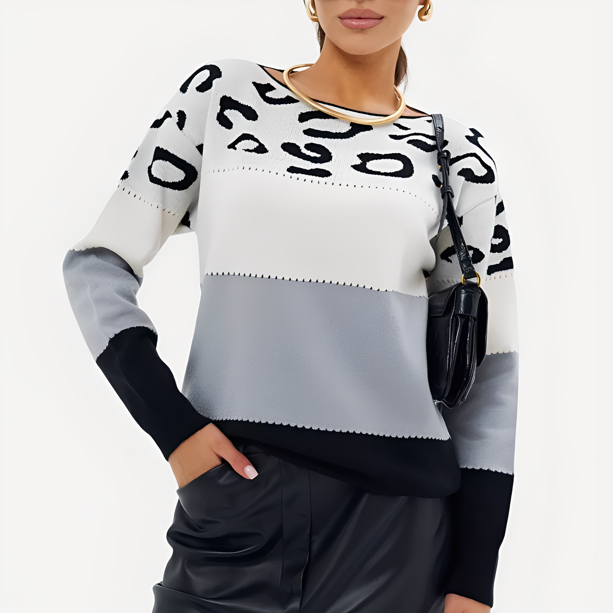 Anne - Stylish sweater with pattern