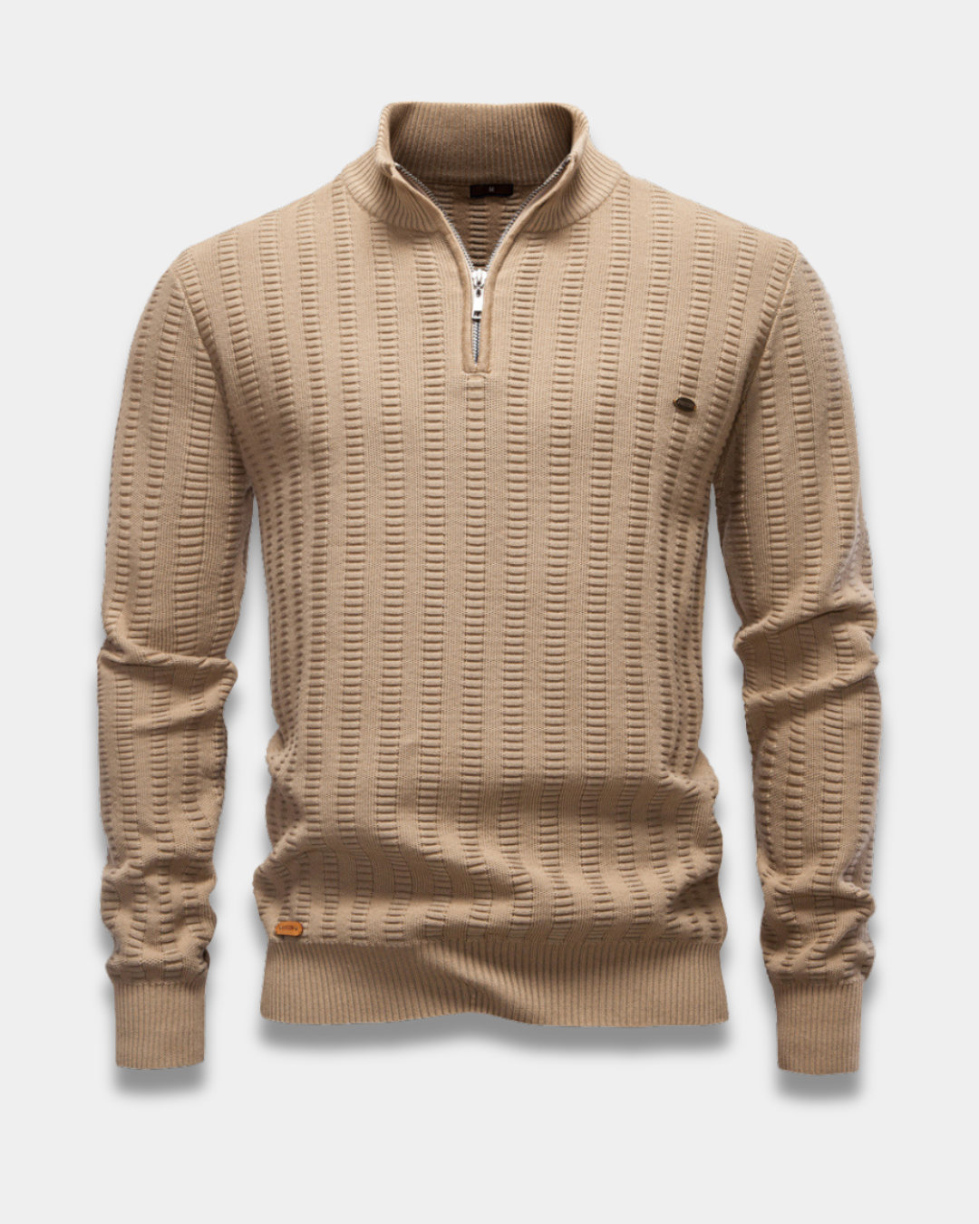 Weston Slim-Fit Textured Quarter Zip Sweater