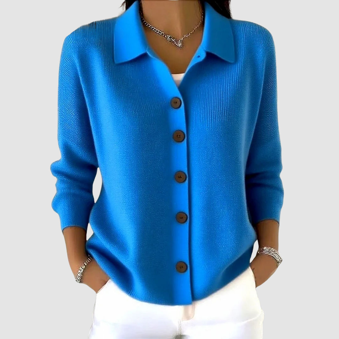 Marielena | Knit Button-Up Closure Cardigan