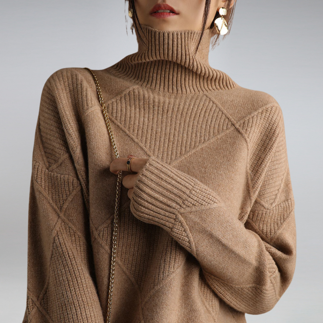 Women's Textured Knit Crew Neck Sweater