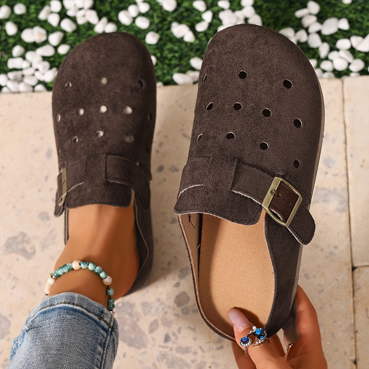 Benedetta | Buckle-Detail Slip-On Clogs