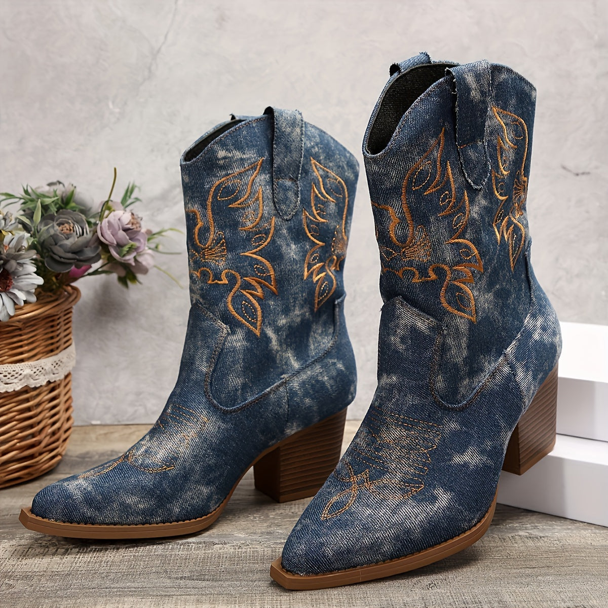 Rosaria | Wide Calf Western Cowboy Boots
