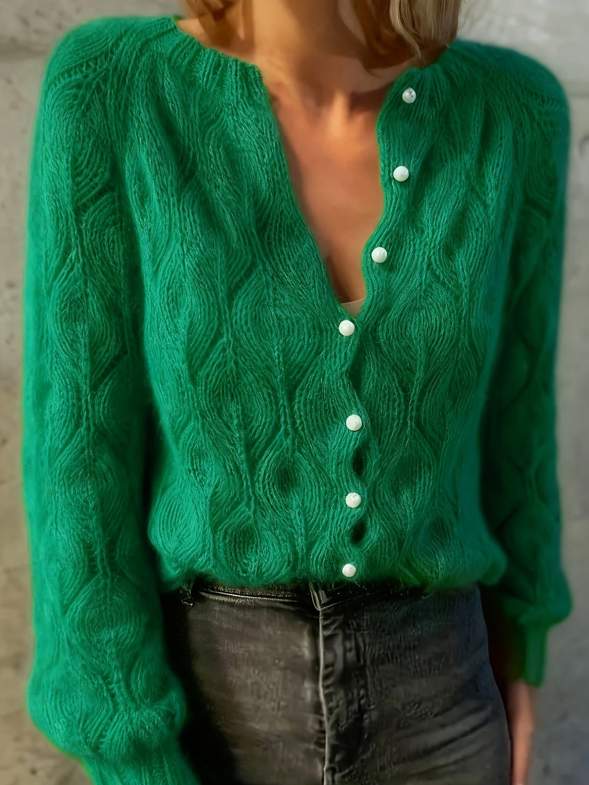 Goldie | Mink-Soft Pearl Button Cardigan