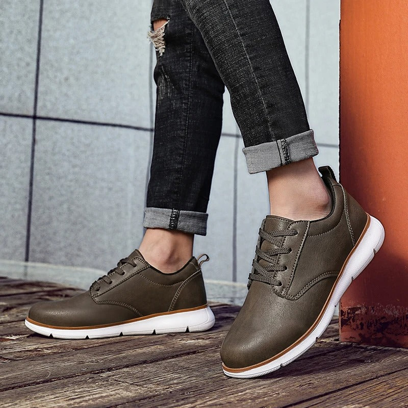 Ardley Faux Leather Lace-Up Sneaker