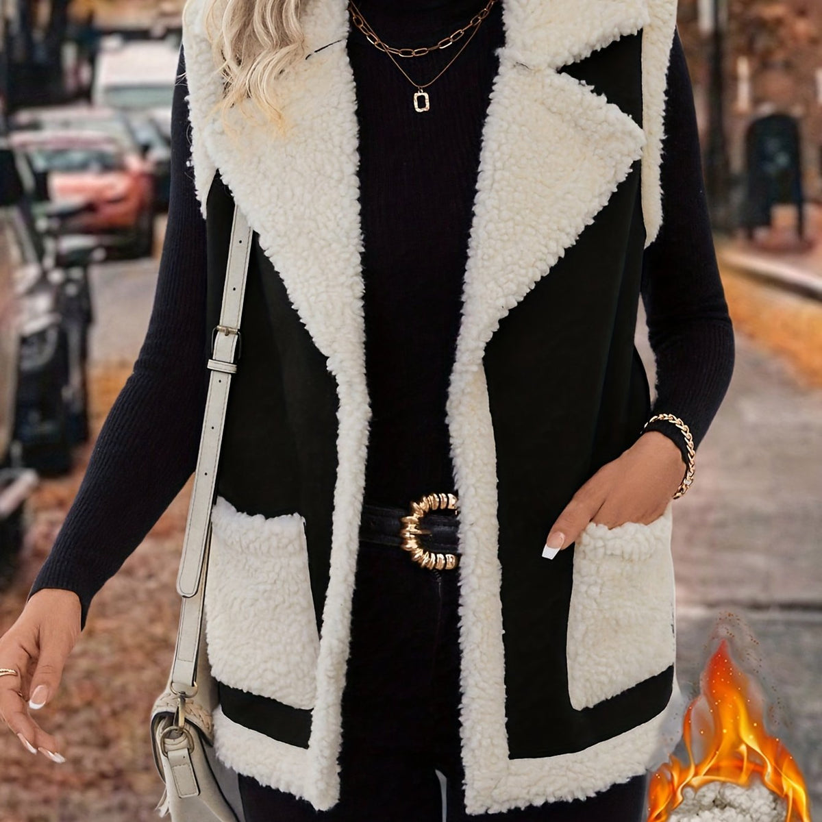 Sylvie | Warm Lapel Collar Winter Vest