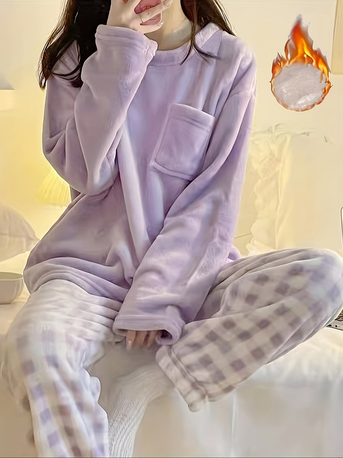 Marcella | Plush Two-Piece Pajama Set