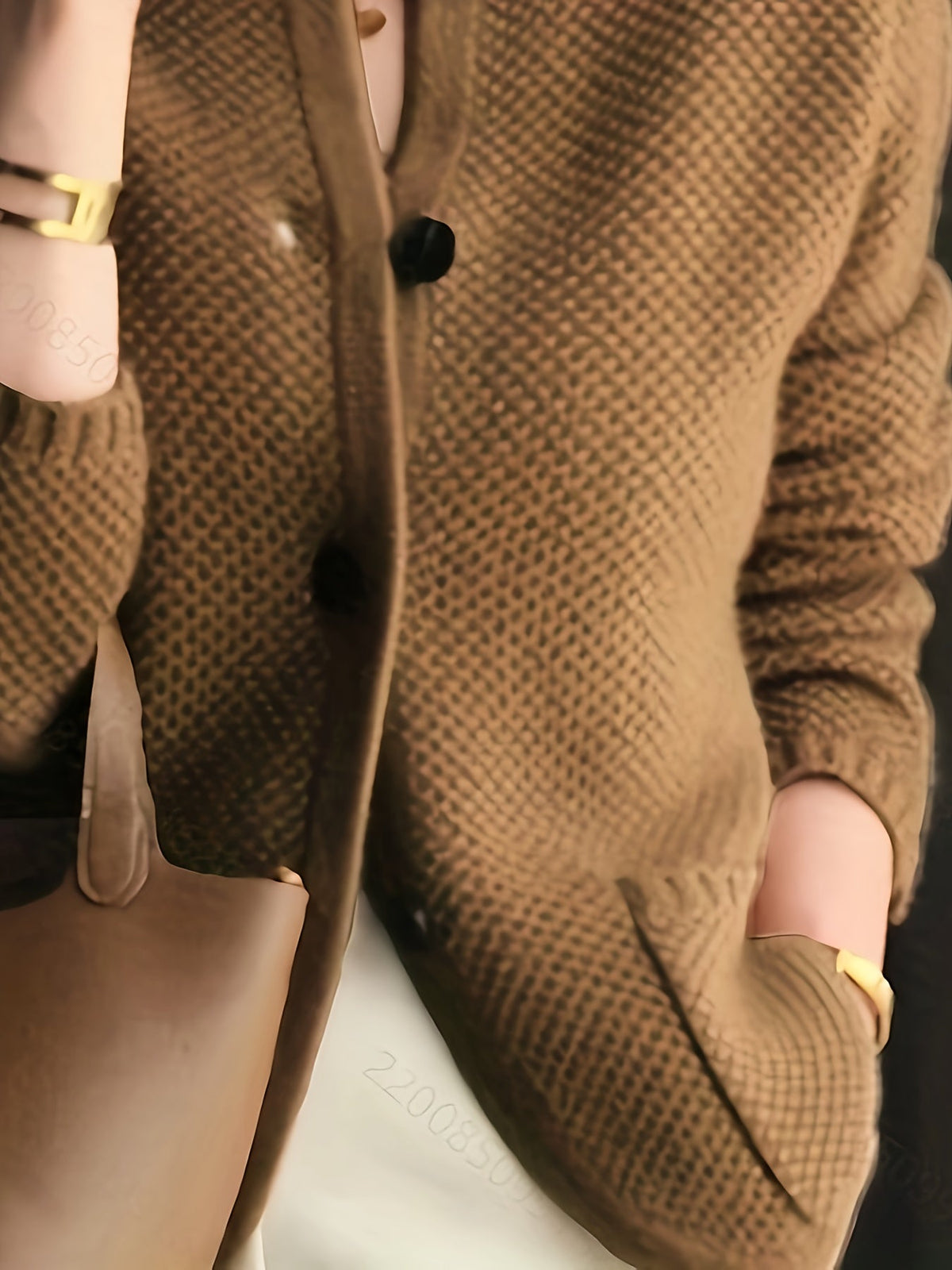 Kit | Textured Knit Stand Collar Cardigan
