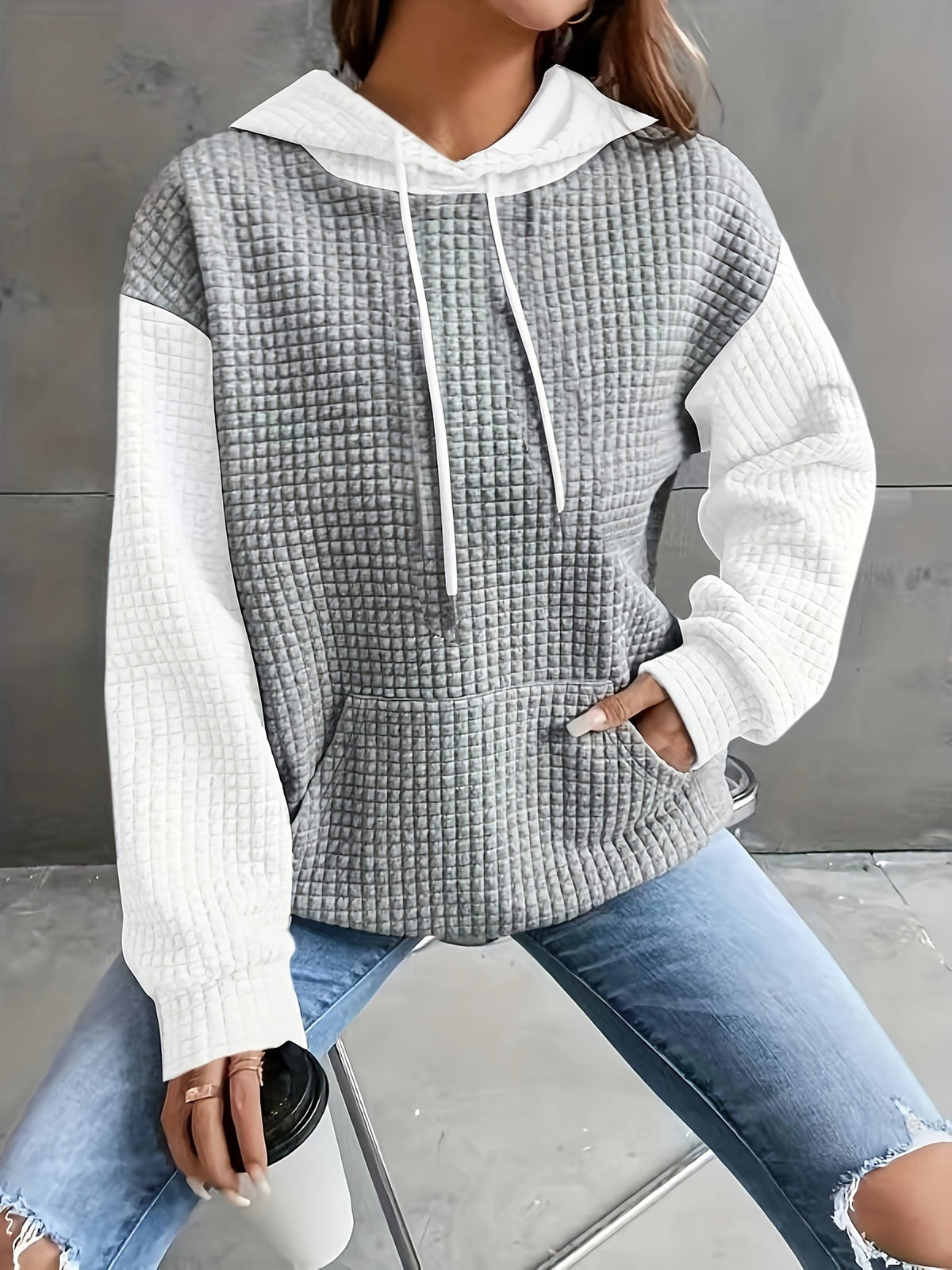 Brenna | Waffle Knit Hoodie