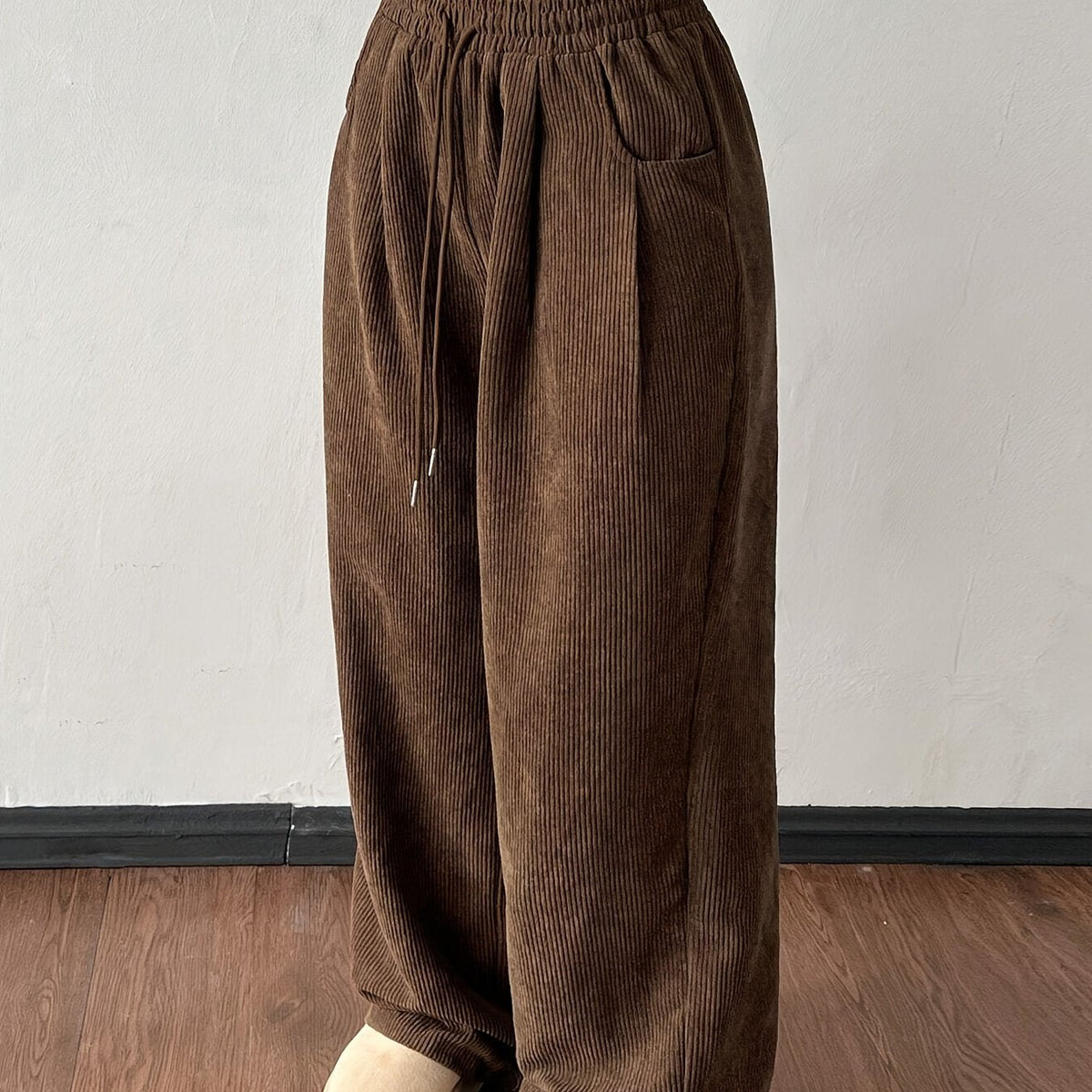 Tallulah | Relaxed High Waisted Textured Wide-Leg Pants
