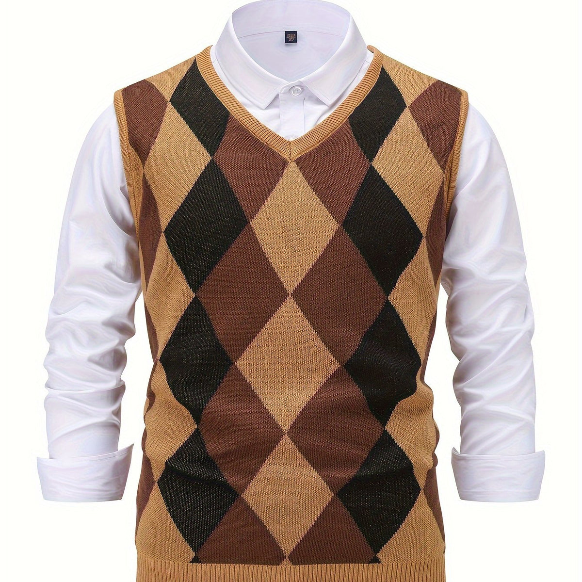 Men’s Stylish Argyle Sweater Vest