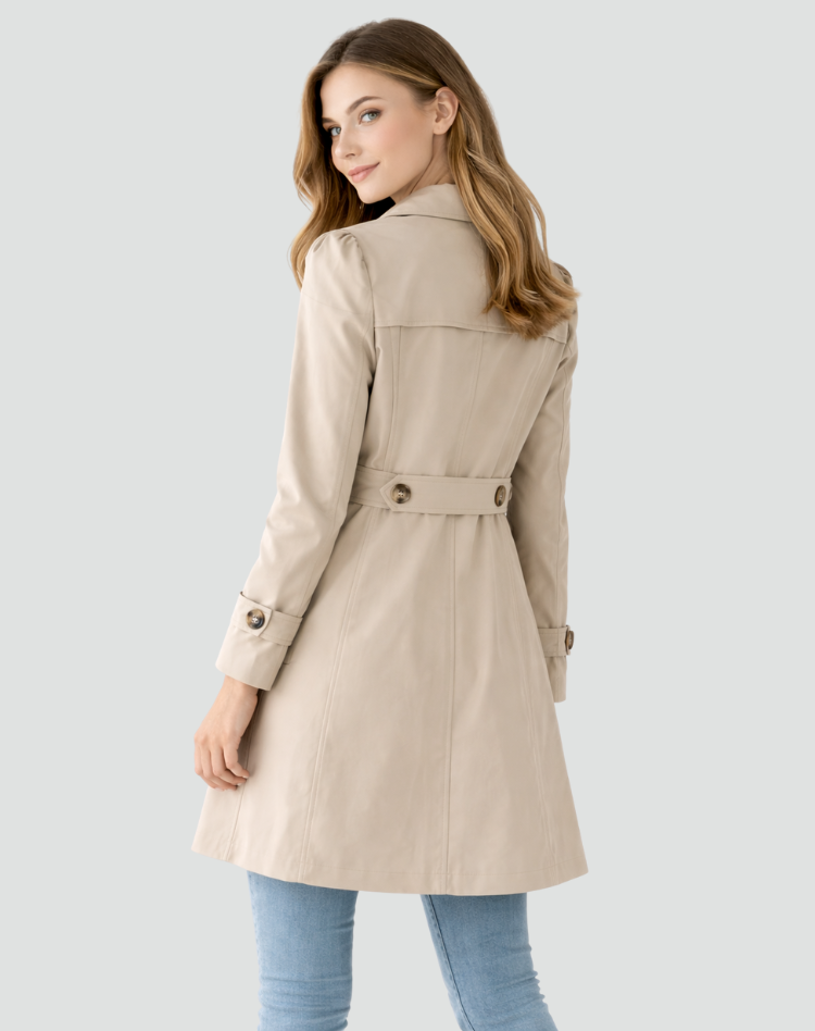 Women's Lightweight Trench Coat | Classic Lapel Jacket