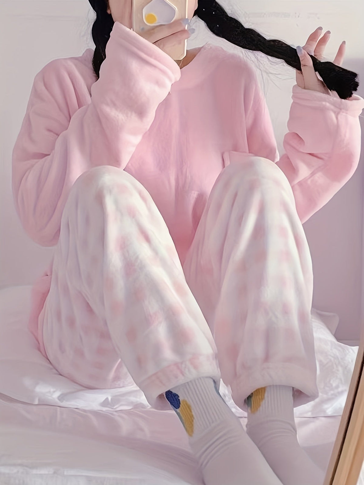 Marcella | Plush Two-Piece Pajama Set
