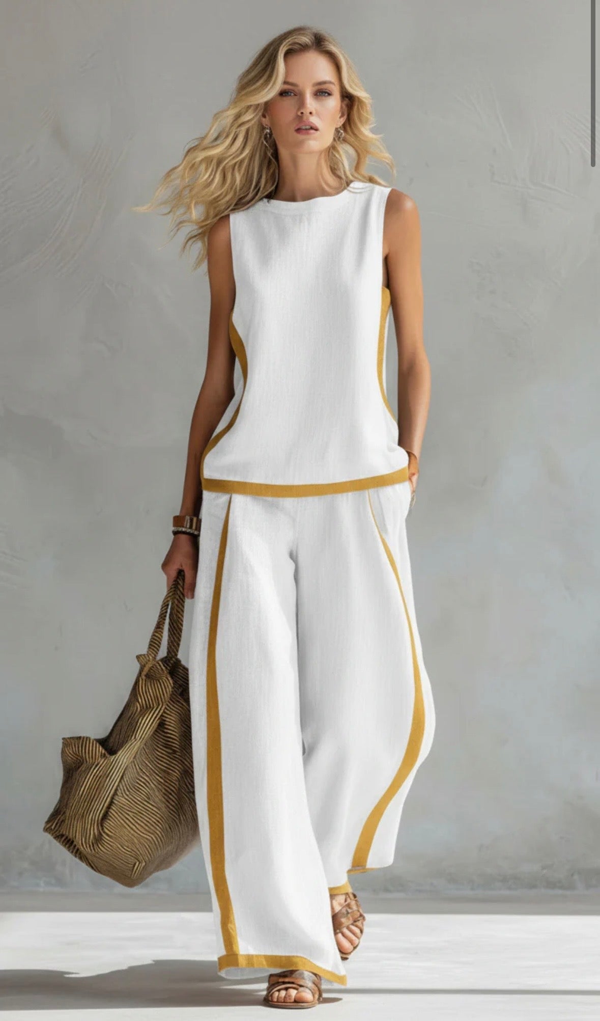 Taylor™ | Sleeveless Wide Leg Two-Piece Set