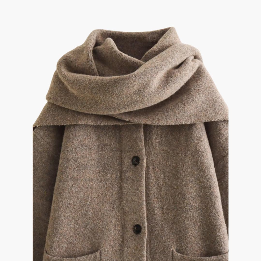 Viola | Button-Up Matching Scarf Cardigan