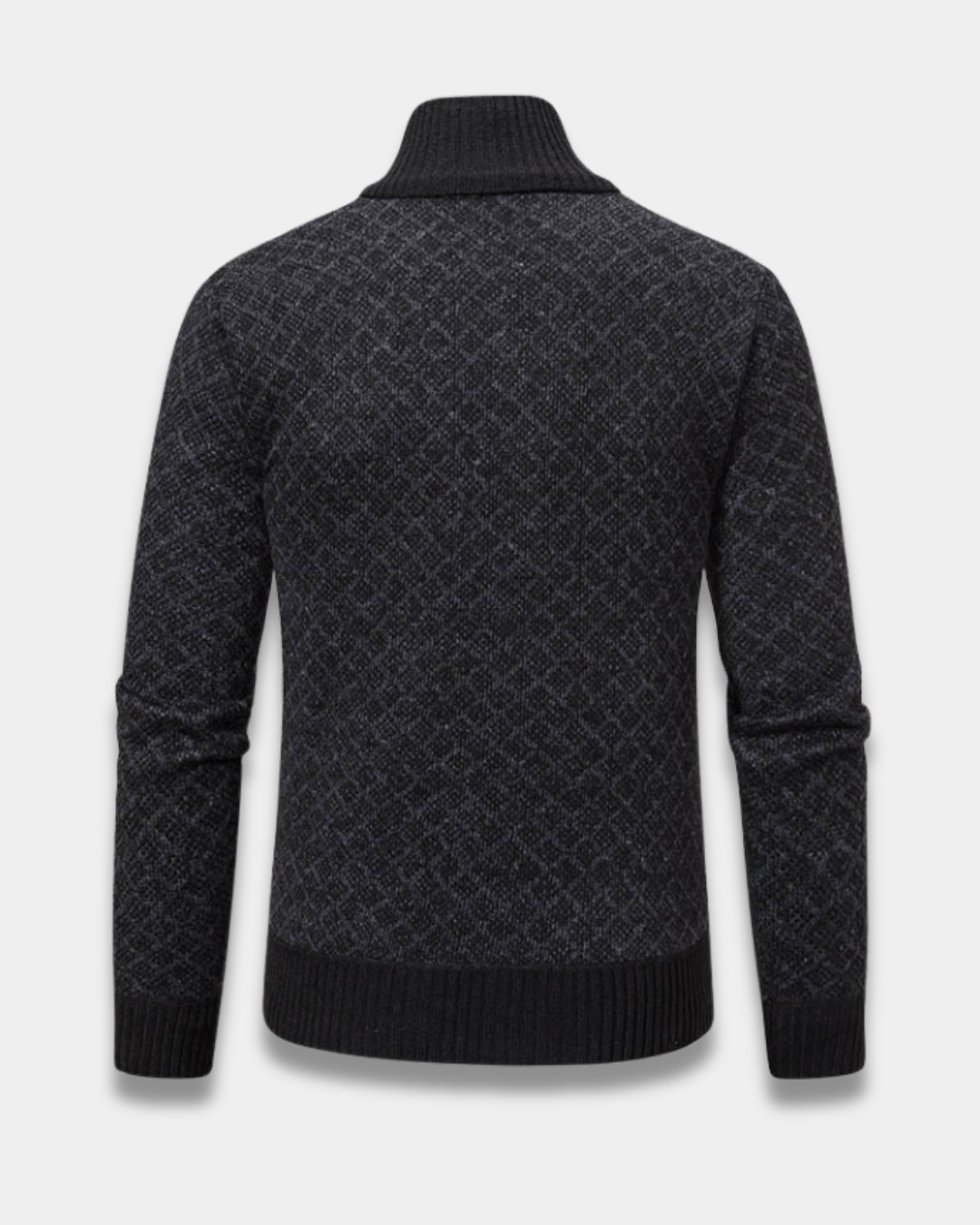 Harrison Jacquard Knit Zip Cardigan Sweater