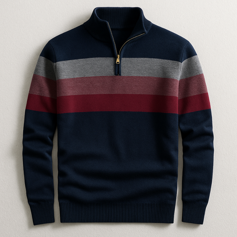 PULLOVER WITH ZIP FOR MEN