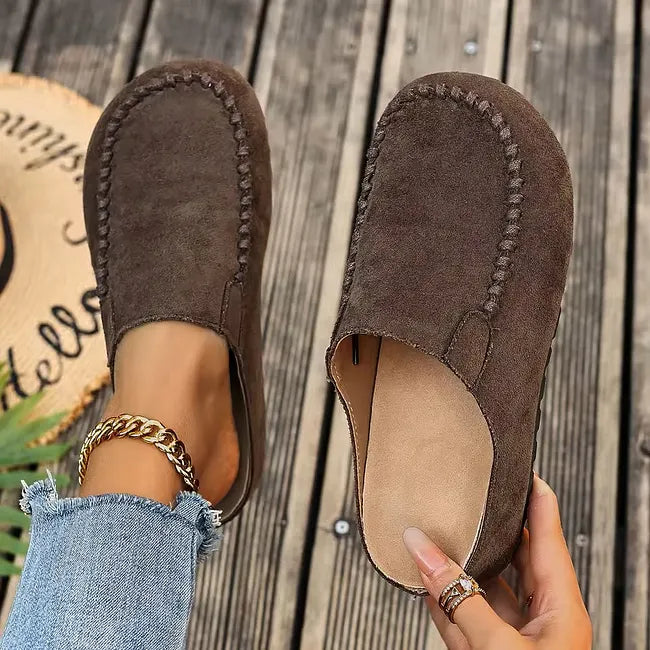 Danica | Closed-Toe Suede Slip-On Clogs