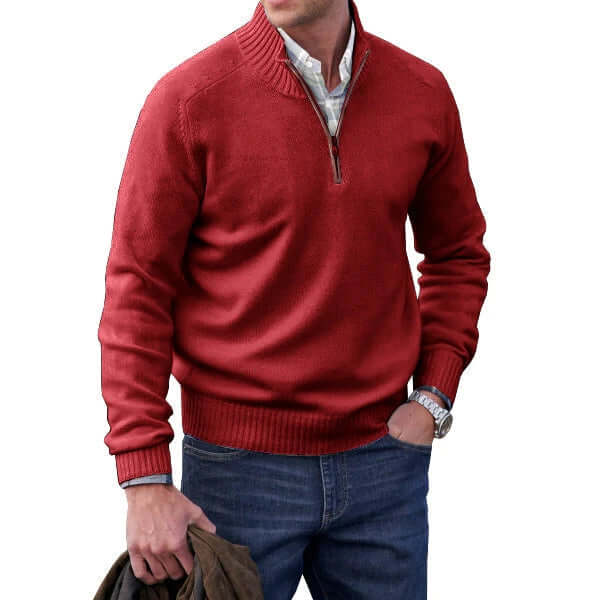 Men’s Modern Soft Knit Zip Pullover