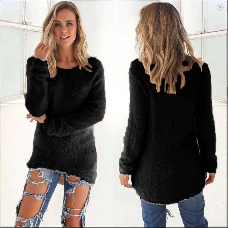Women's Ribbed Knit Jumper | Relaxed Fit Winter Top