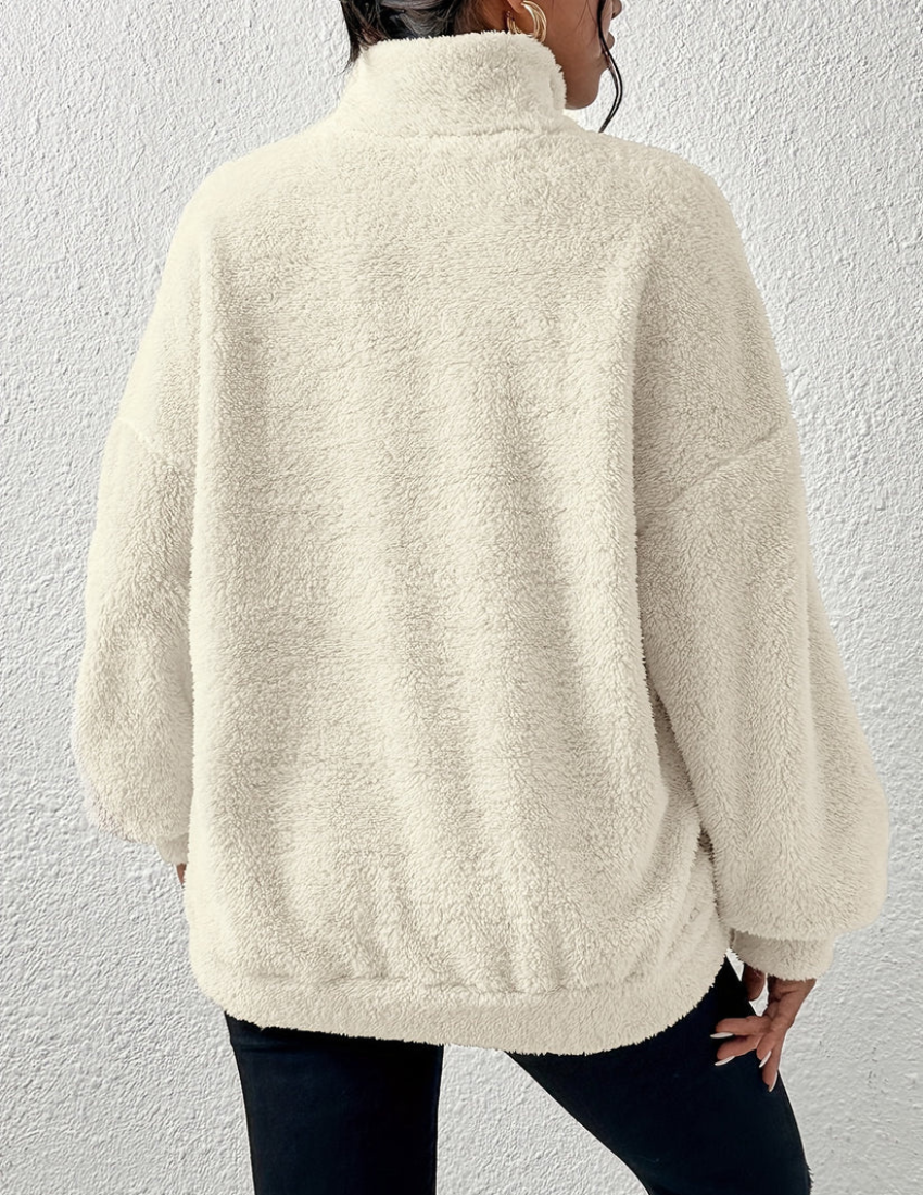 Aurelie-June Fluffy Fleece Half-Zip