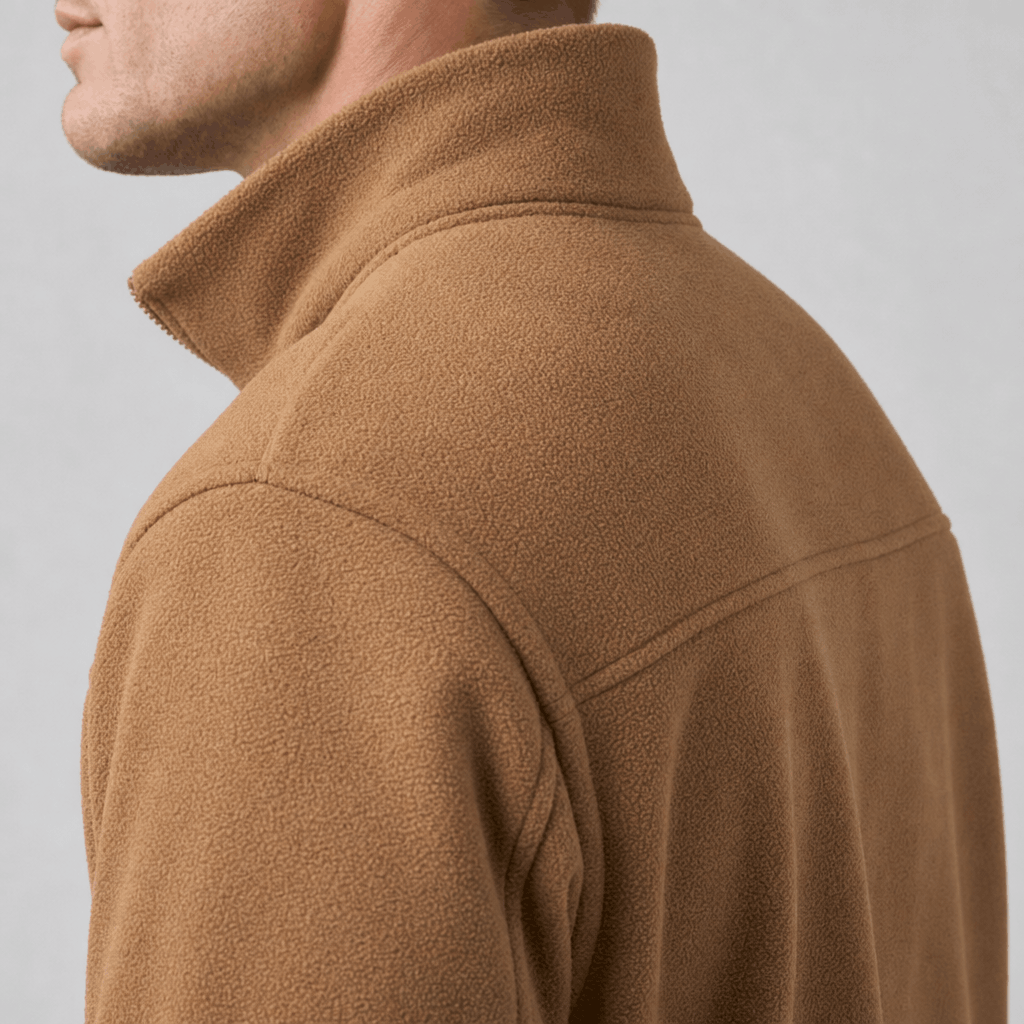 Adrian Sherpa Lined Fleece Jacket – Full Zip Stand Collar Multi Pocket Relaxed Outdoor Midlayer