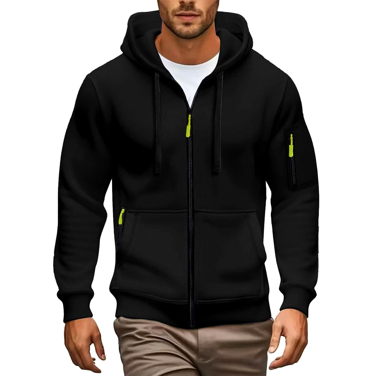 Adrian  - Men’s Full-Zip Drawstring Hoodie