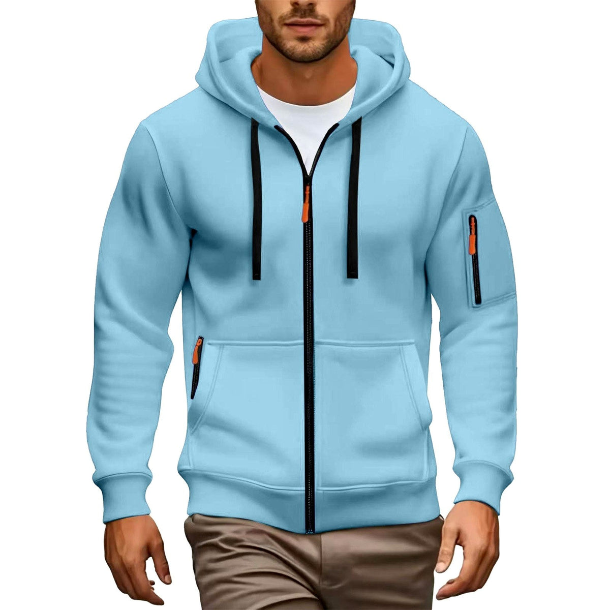 Adrian  - Men’s Full-Zip Drawstring Hoodie