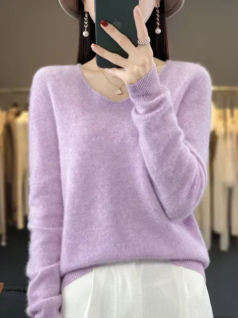 Hester | V-Neck Green Sweater