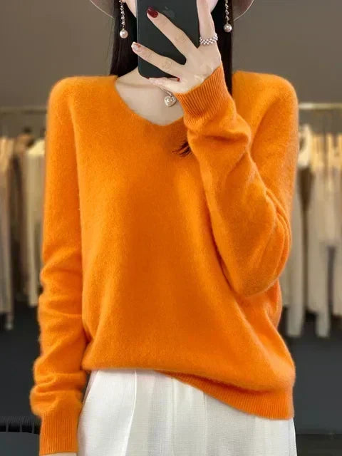 Hester | V-Neck Green Sweater
