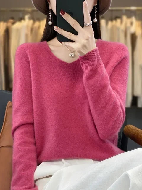 Hester | V-Neck Green Sweater