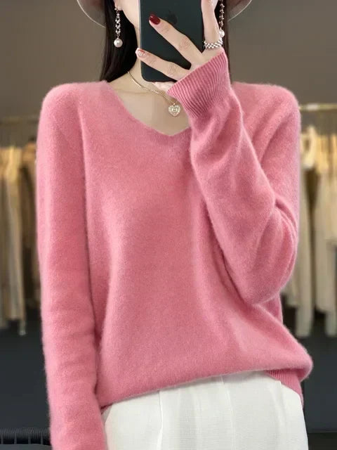 Hester | V-Neck Green Sweater