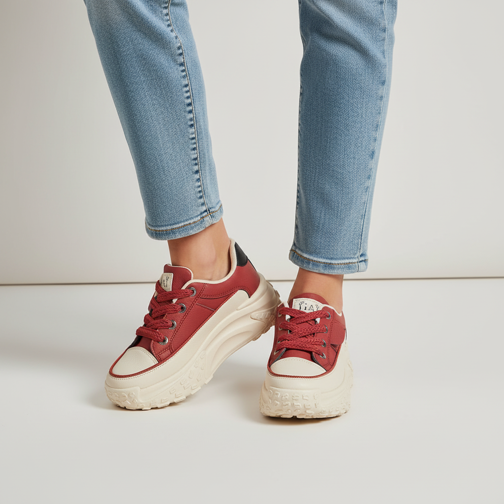 Women's Platform Trainers with Chunky Sole Anti-Slip