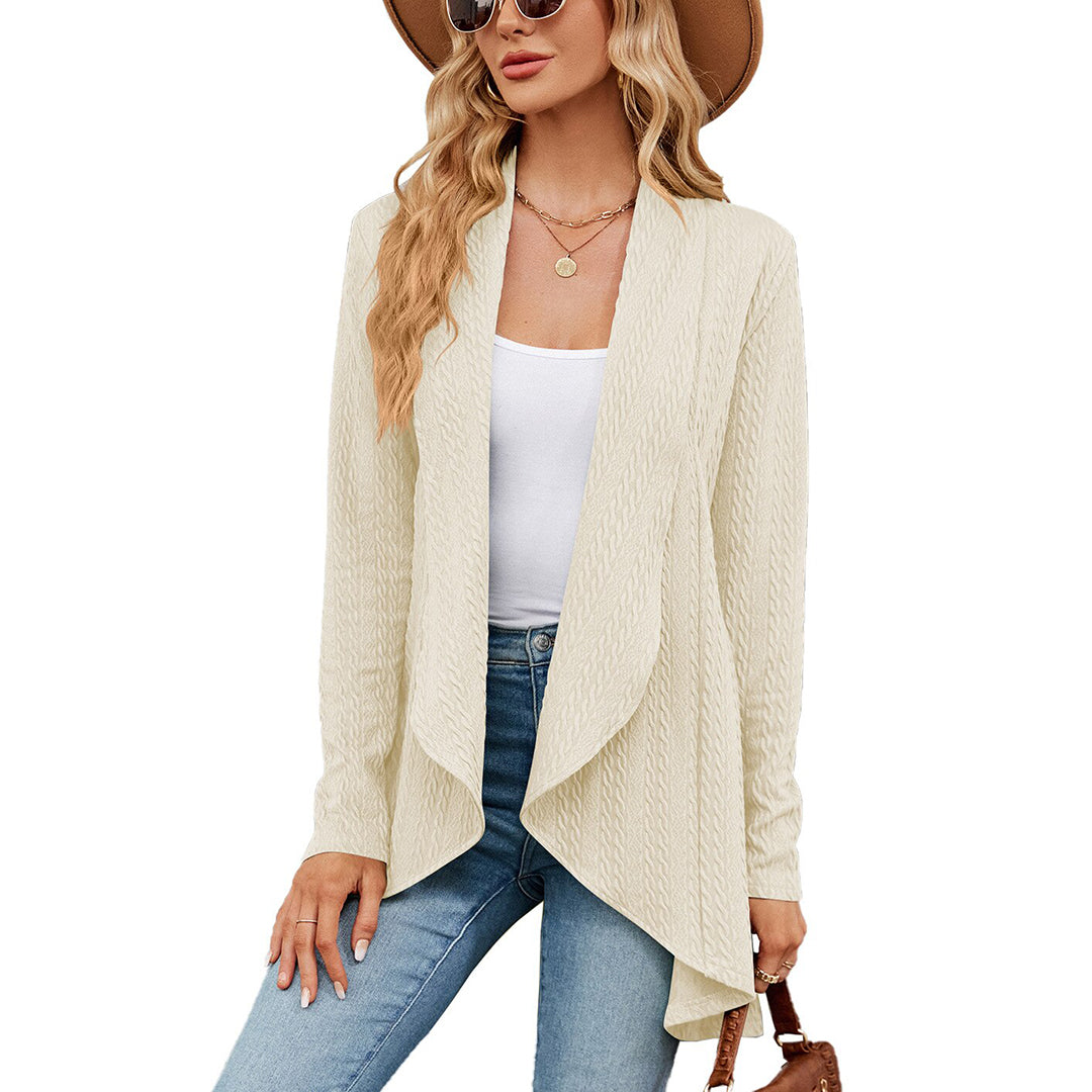 Effie | Cable Knit Waterfall Cardigan