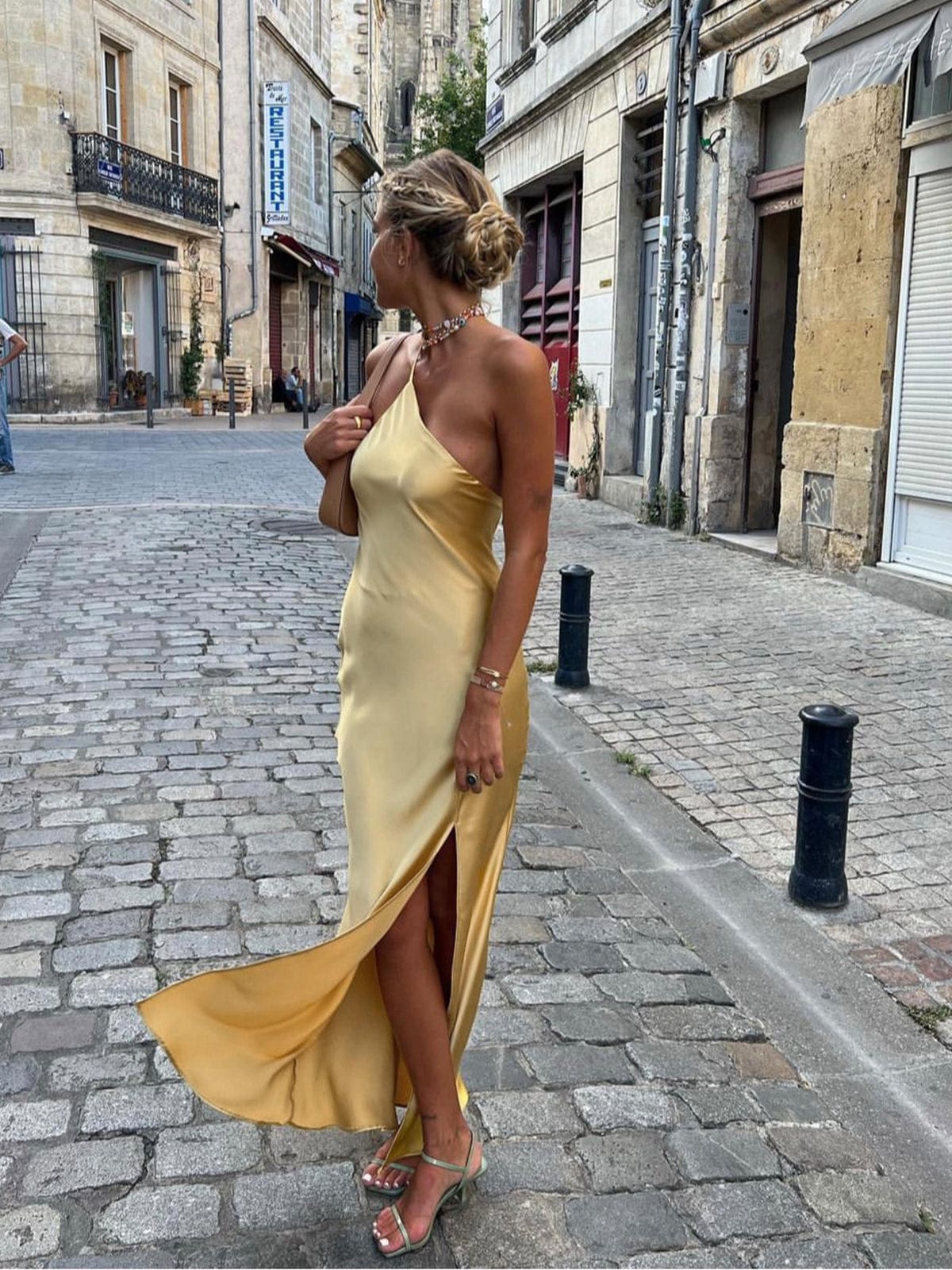 Women's Satin Backless Maxi Dress | Wedding Guest & Occasion
