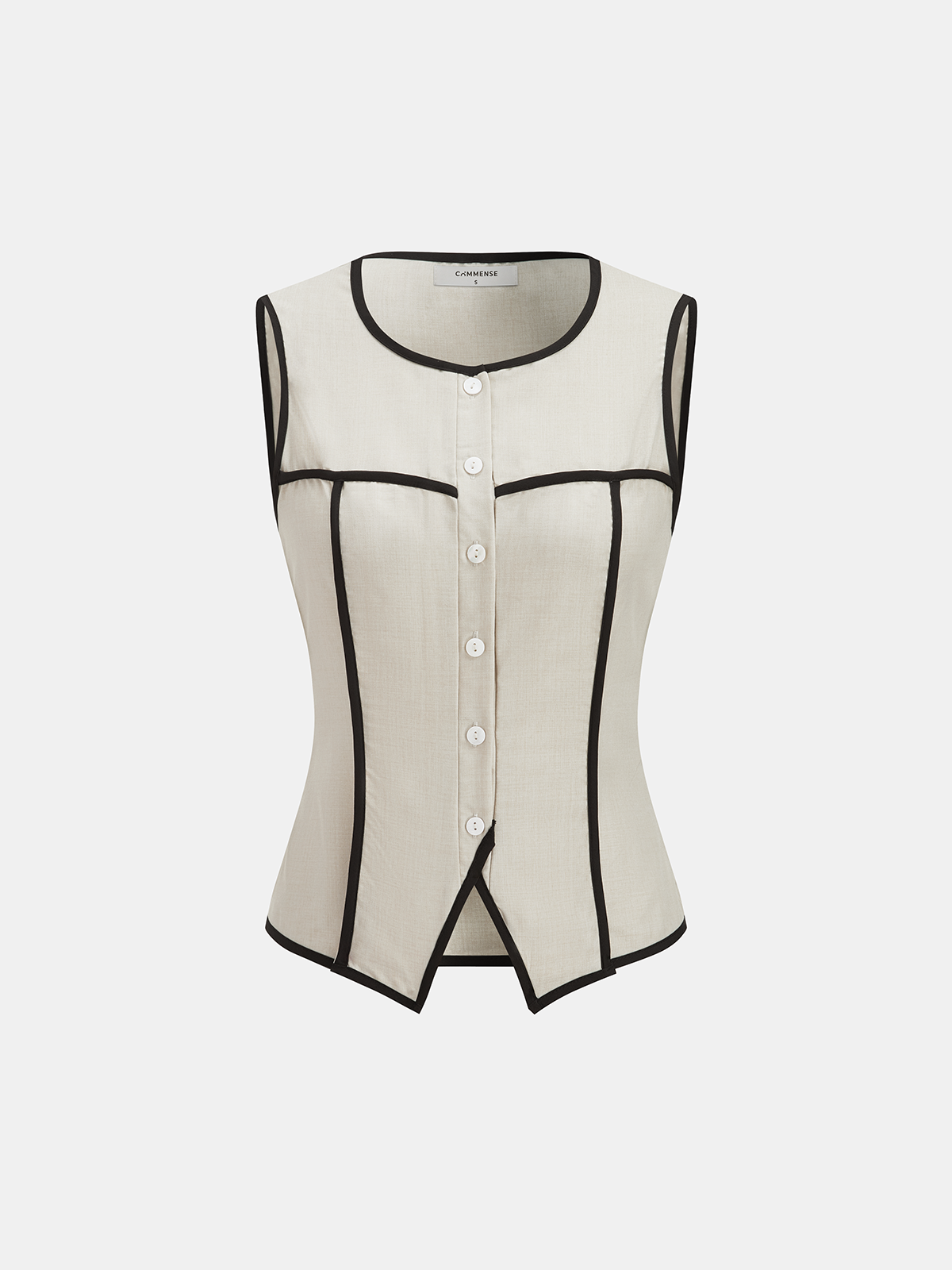 Women's Sleeveless Tailored Waistcoat and Wide Leg Trousers Set – Button Front Vest with Drawstring Waist for Smart Casual Summer Wear
