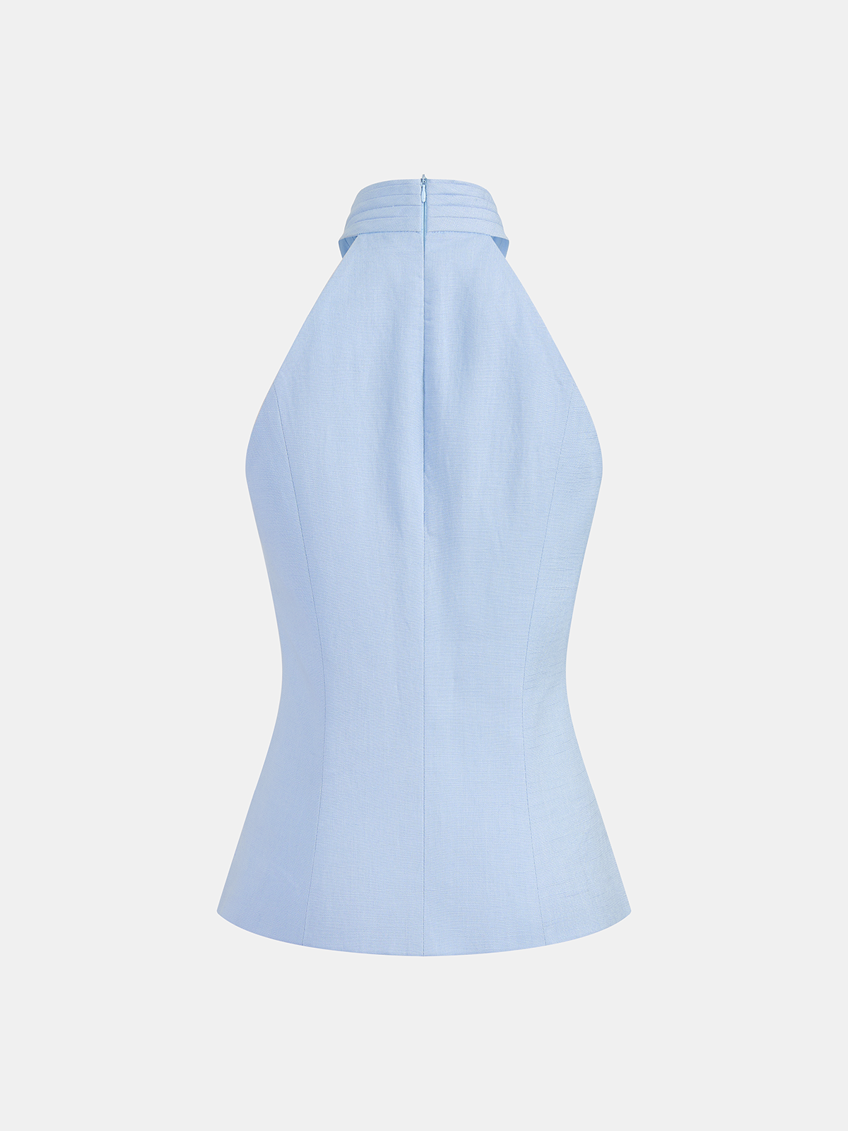 Women’s Halter Neck Button Front Waistcoat and Tailored Shorts Set – Lightweight Linen Blend Summer Outfit for Elegant Casual Wear