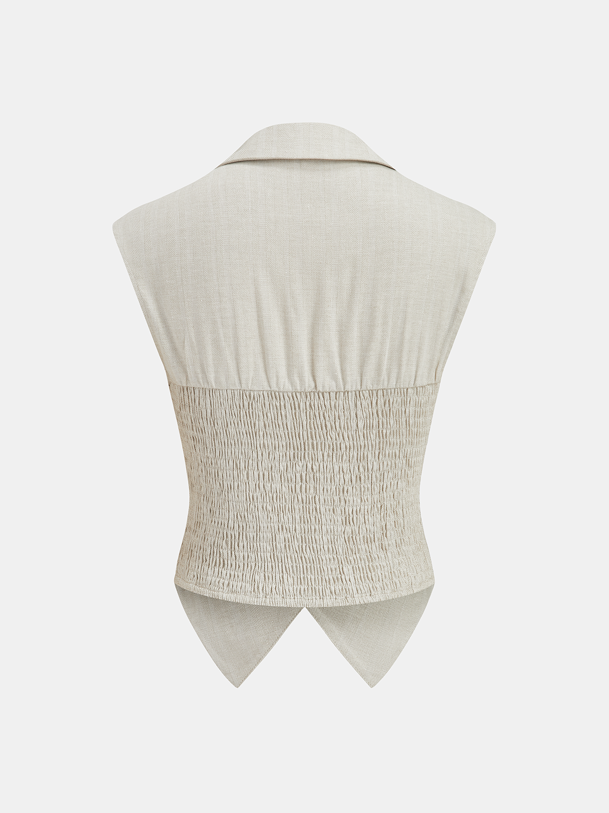 Women’s Sleeveless Tailored Button Front Top and Pleated Wide-Leg Trousers Set – Lightweight Cotton Linen Blend Summer Outfit