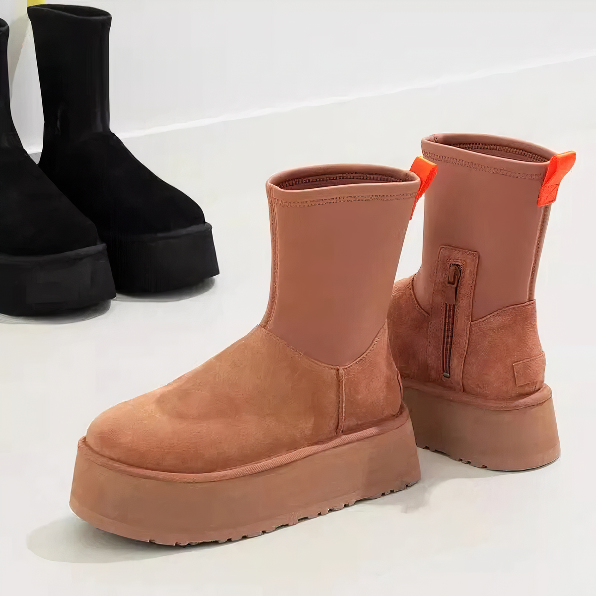 Marielle | Smooth Shaft Side Zip Closure Ankle Boots