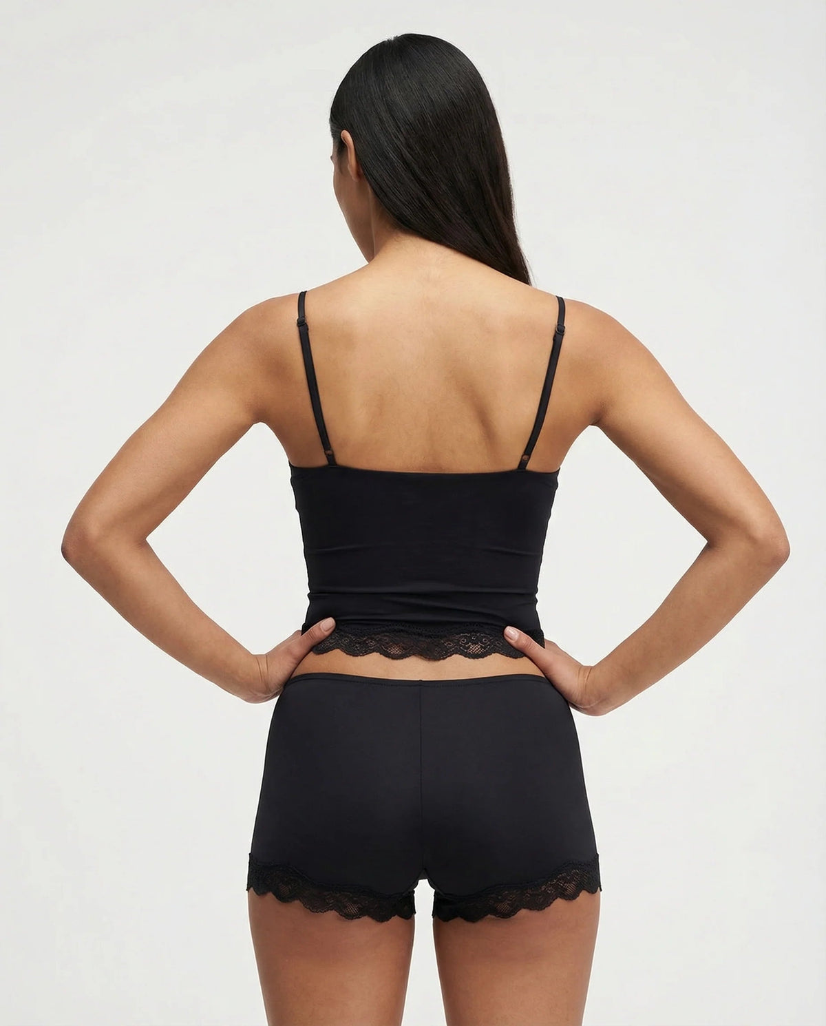 Women's Lace Trim Cami and Shorts Nightwear Set