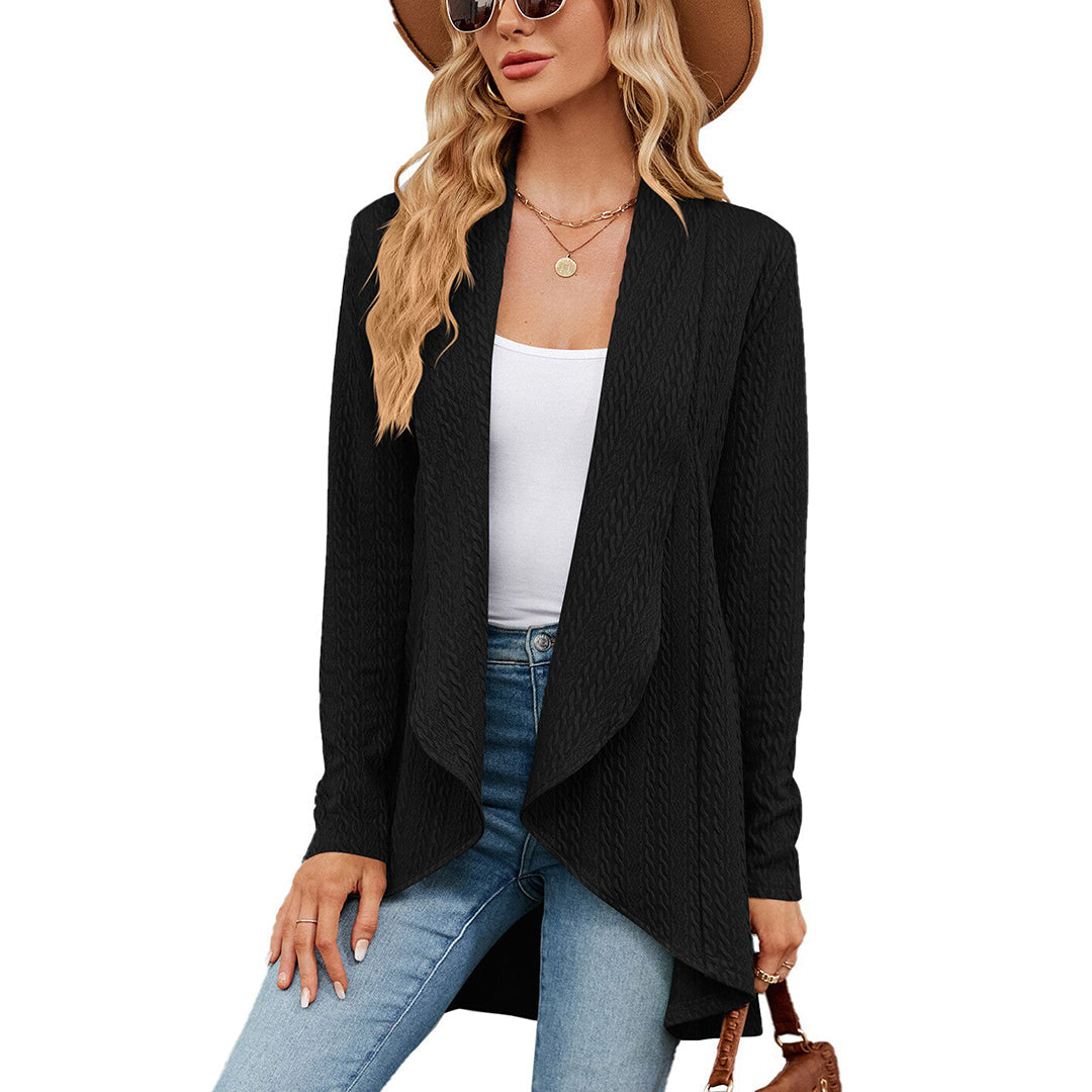 Effie | Cable Knit Waterfall Cardigan
