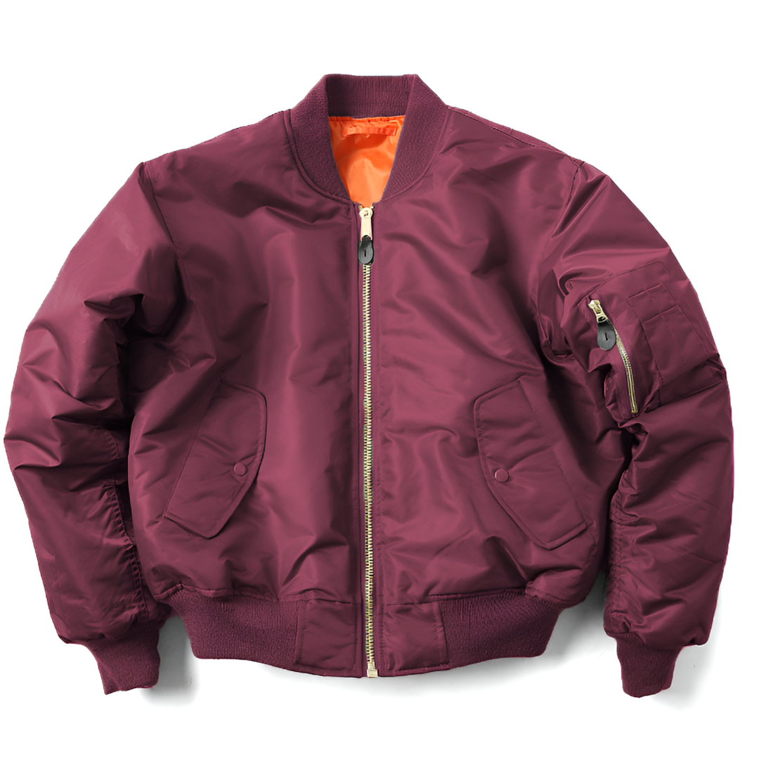 Women's Classic Zip-Up Bomber Jacket with Ribbed Collar and Utility Sleeve Pocket – Relaxed Fit Lightweight Casual Outerwear for Everyday Streetwear and Autumn Spring Layering