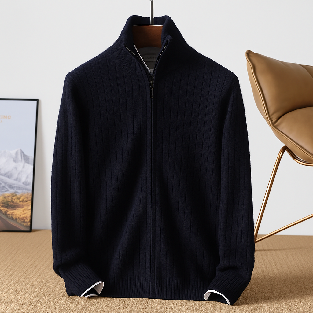 Men’s Arvid Wool Zip Cardigan