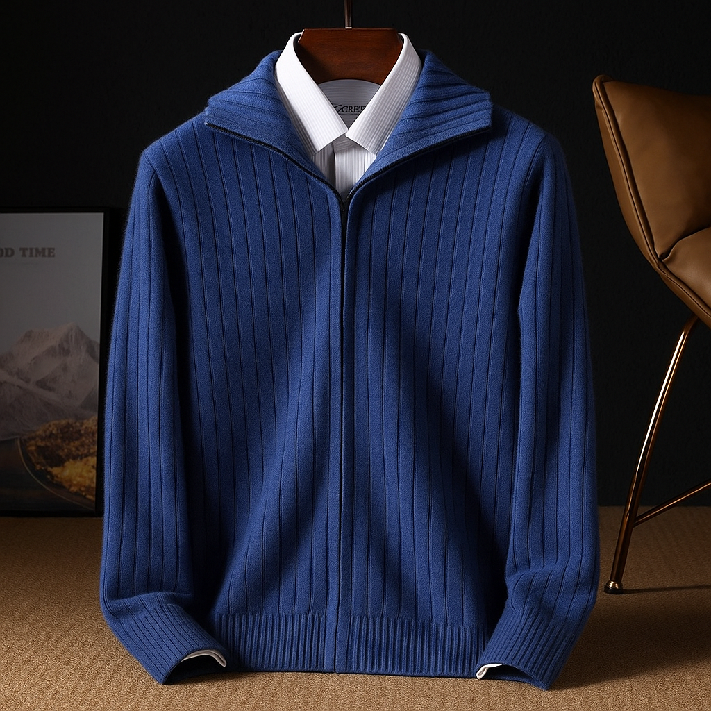 Men’s Arvid Wool Zip Cardigan