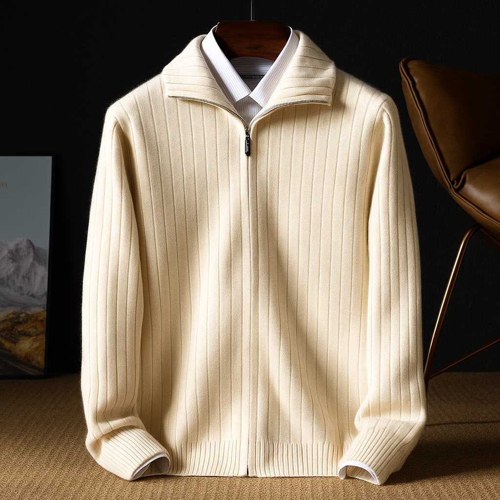 Men’s Arvid Wool Zip Cardigan