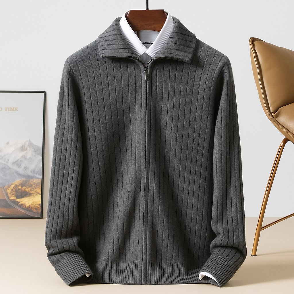Men’s Arvid Wool Zip Cardigan