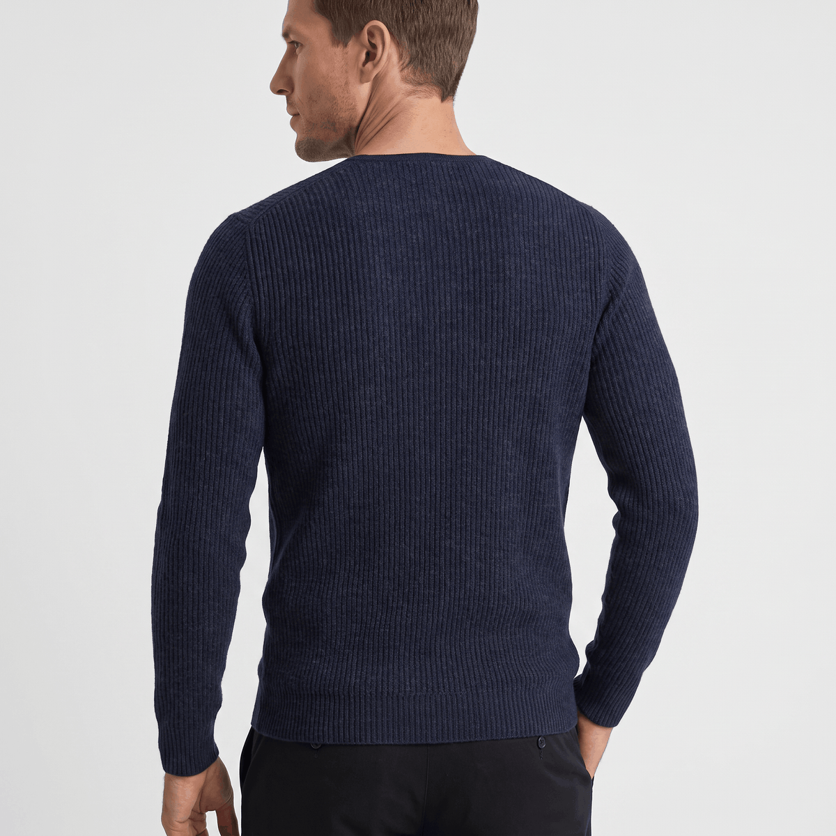 Cairo Button Placket Henley Sweater – Ribbed Knit Regular Fit Long Sleeve Pullover